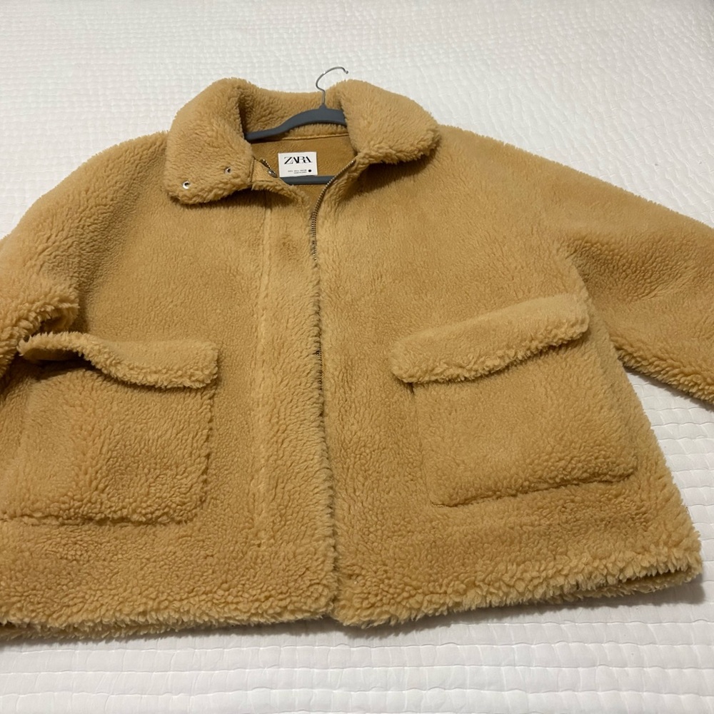 Zara Kids Brown Sherpa Coat